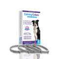 Four dog collars in assorted colours with Chinese style monochrome patterns, TPR material construction