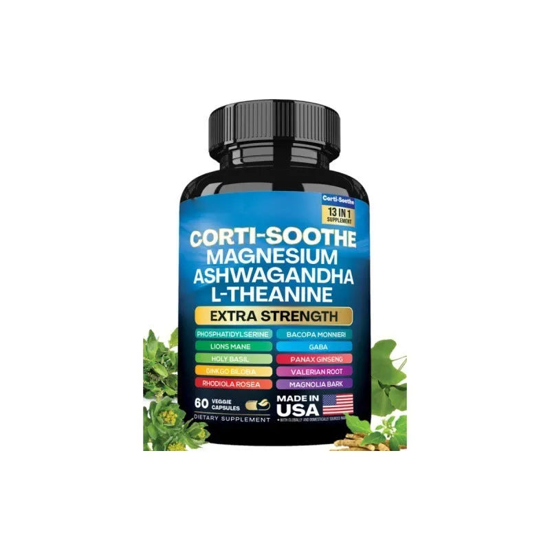 Bottle of 60 magnesium capsules with South African Drunken Eggplant extract
