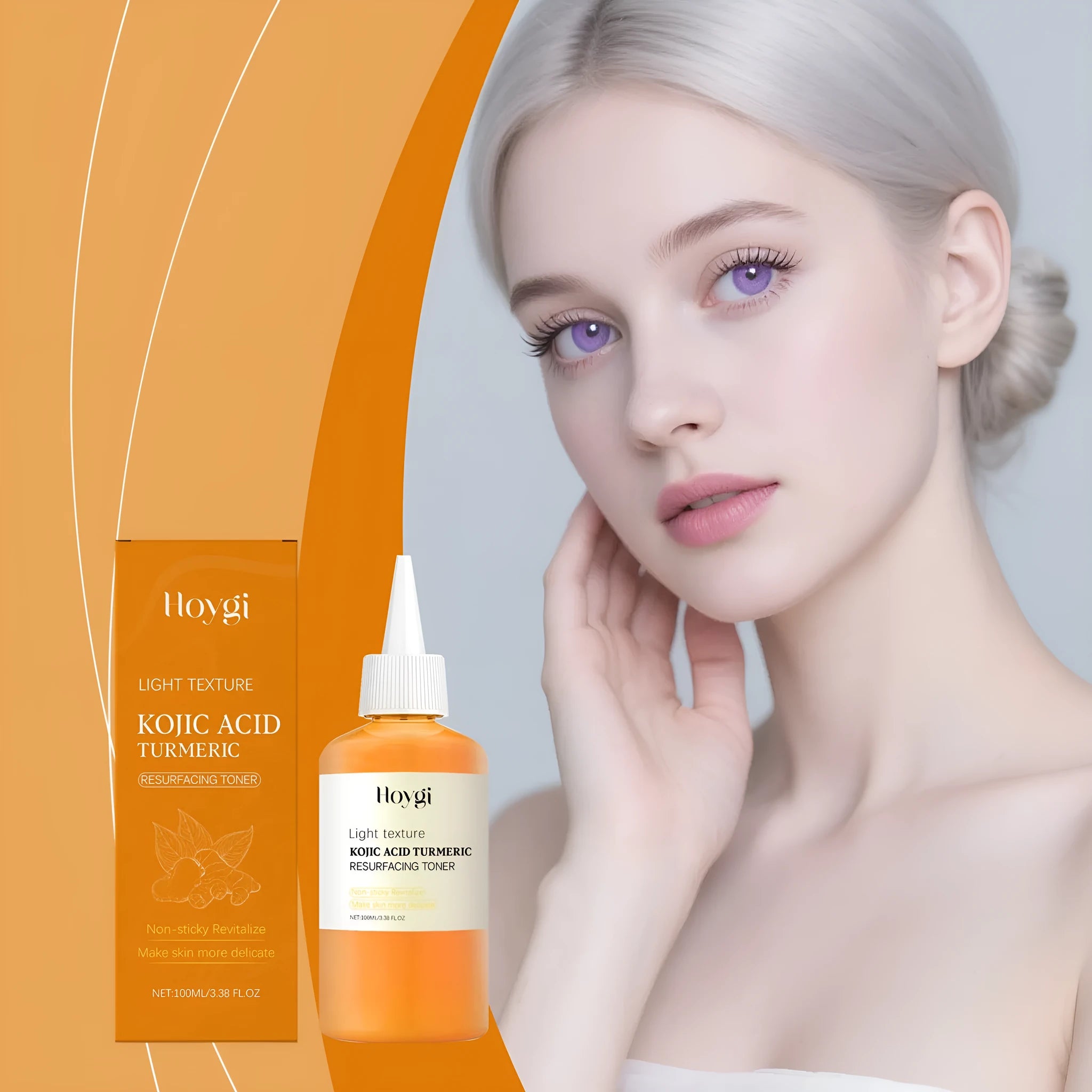 100ml Turmeric Moisturizing Water bottle for facial skincare with non-oily formula