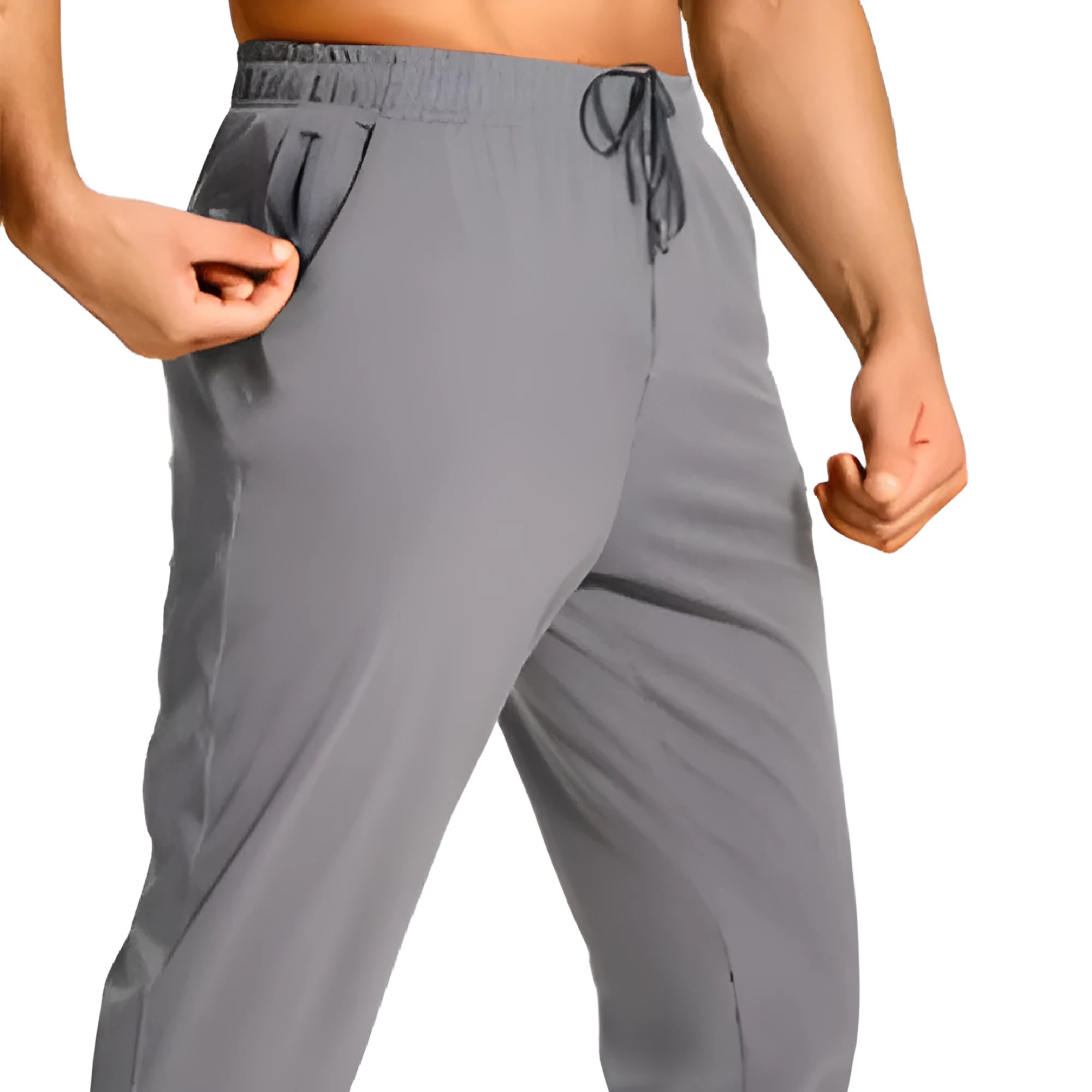 Men's loose casual trousers in solid colour available in multiple sizes
