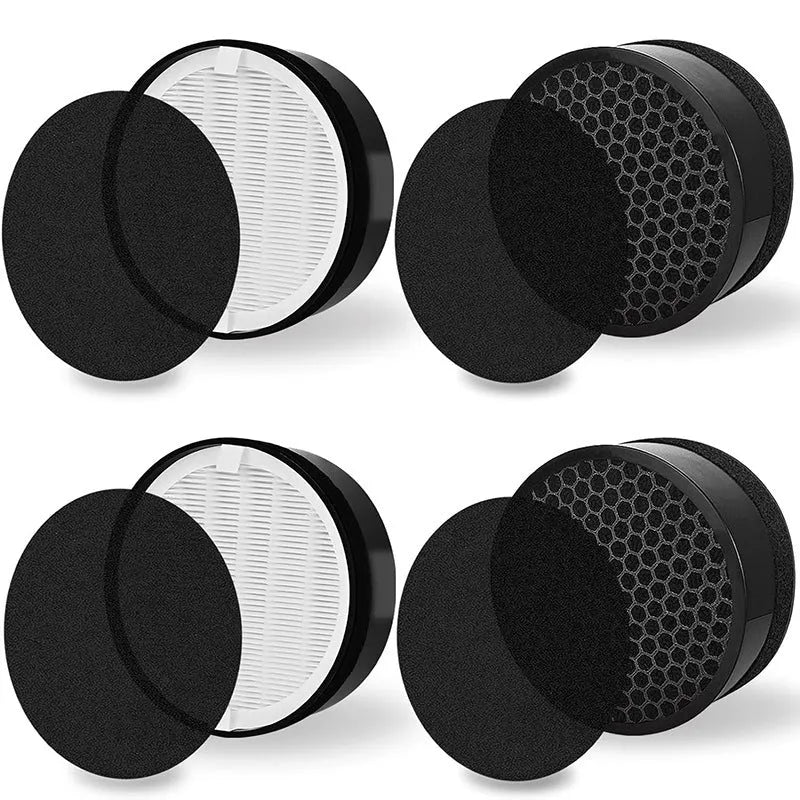 Levoit LV-H132 air purifier replacement pre-filter measuring 19cm square with filter screen and cotton.