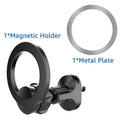 Black O-ring magnetic car air vent phone holder for mobile devices up to 6.8 inches