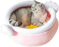 Pink honey pot-shaped cat sofa bed with magic wand decoration and a removable nest pad.