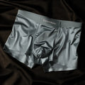 Men's colourblock ice silk underwear in nylon fabric showing seamless construction