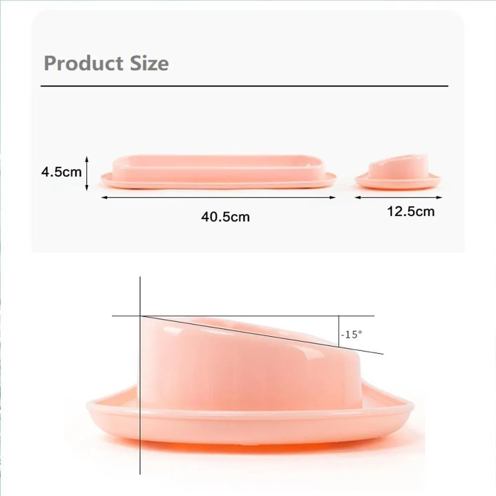 Green leakproof pet bowl set with raised feeding platform for dogs or cats.