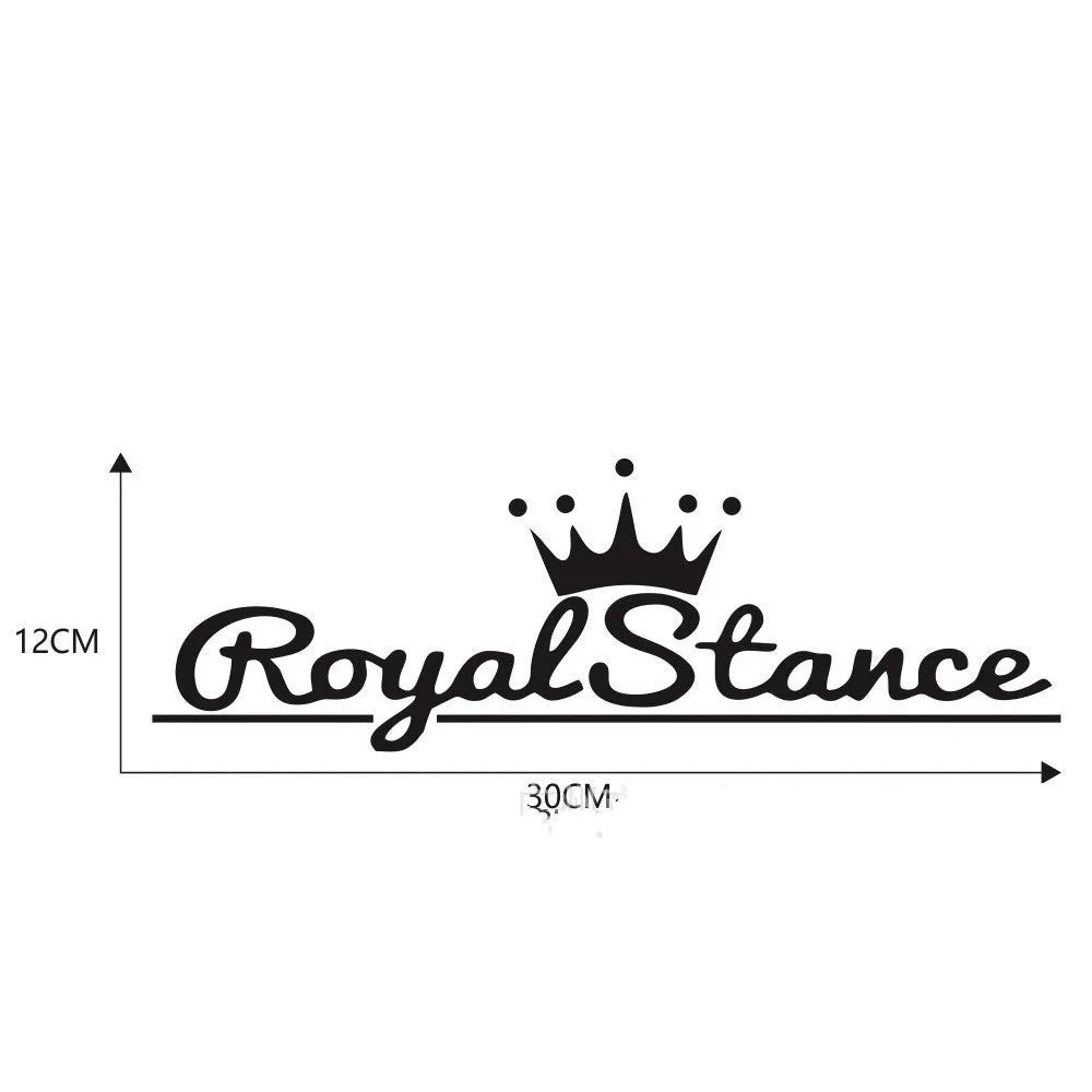 Reflective crown design car sticker on vehicle window in three colour options