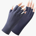 Women's thin ice silk sunscreen gloves with UPF50 protection in multiple colours