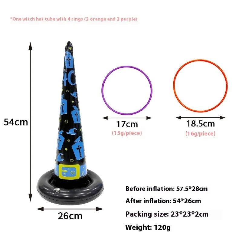 PVC inflatable Halloween throwing toy with octopus design for ghost festival games
