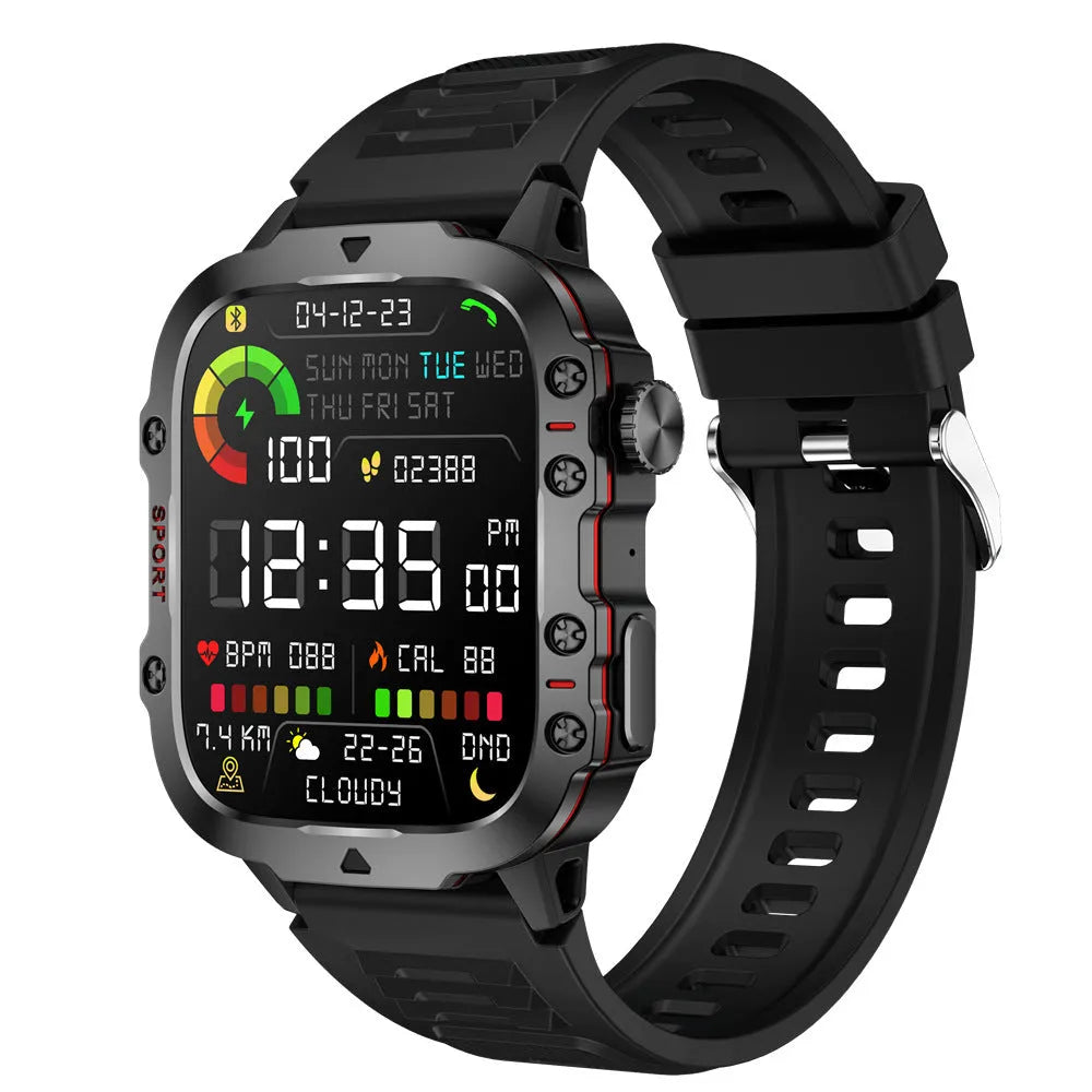 QX11 Smart Bluetooth Watch with TFT screen and zinc alloy case on a wrist.