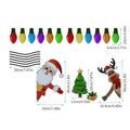 Medium magnetic Christmas elk car decoration sticker with reflective elements