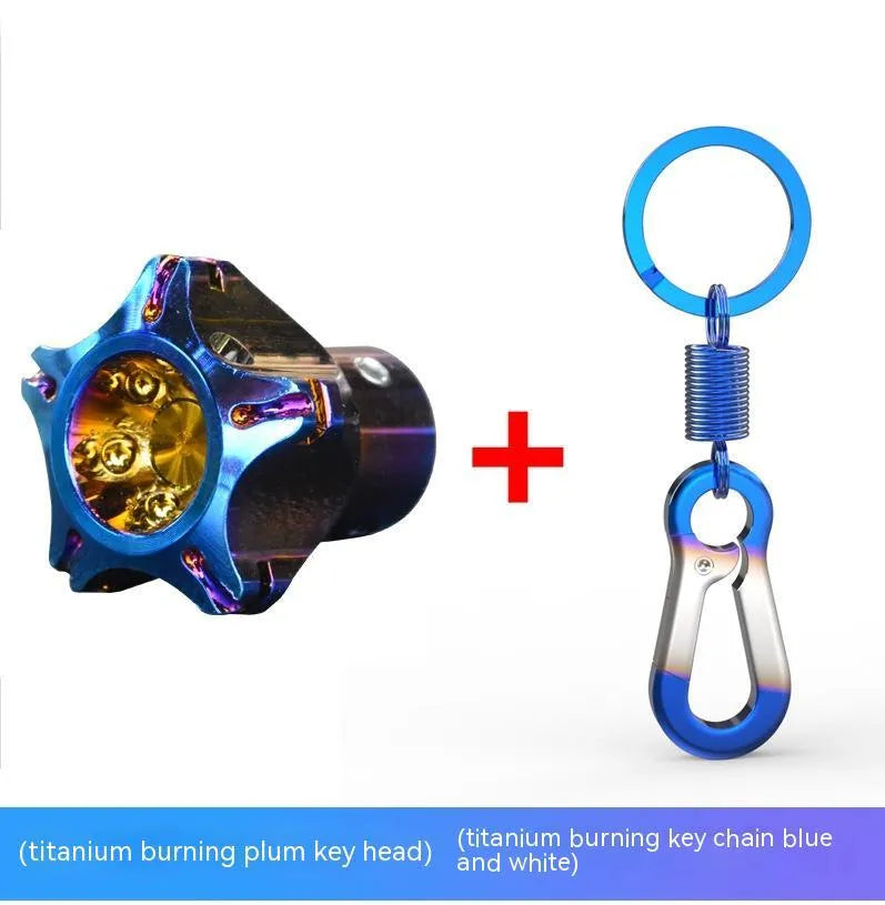 T6 aluminium motorcycle key cover in hexagonal, pentagram and plum blossom designs for 1.6x9mm keys