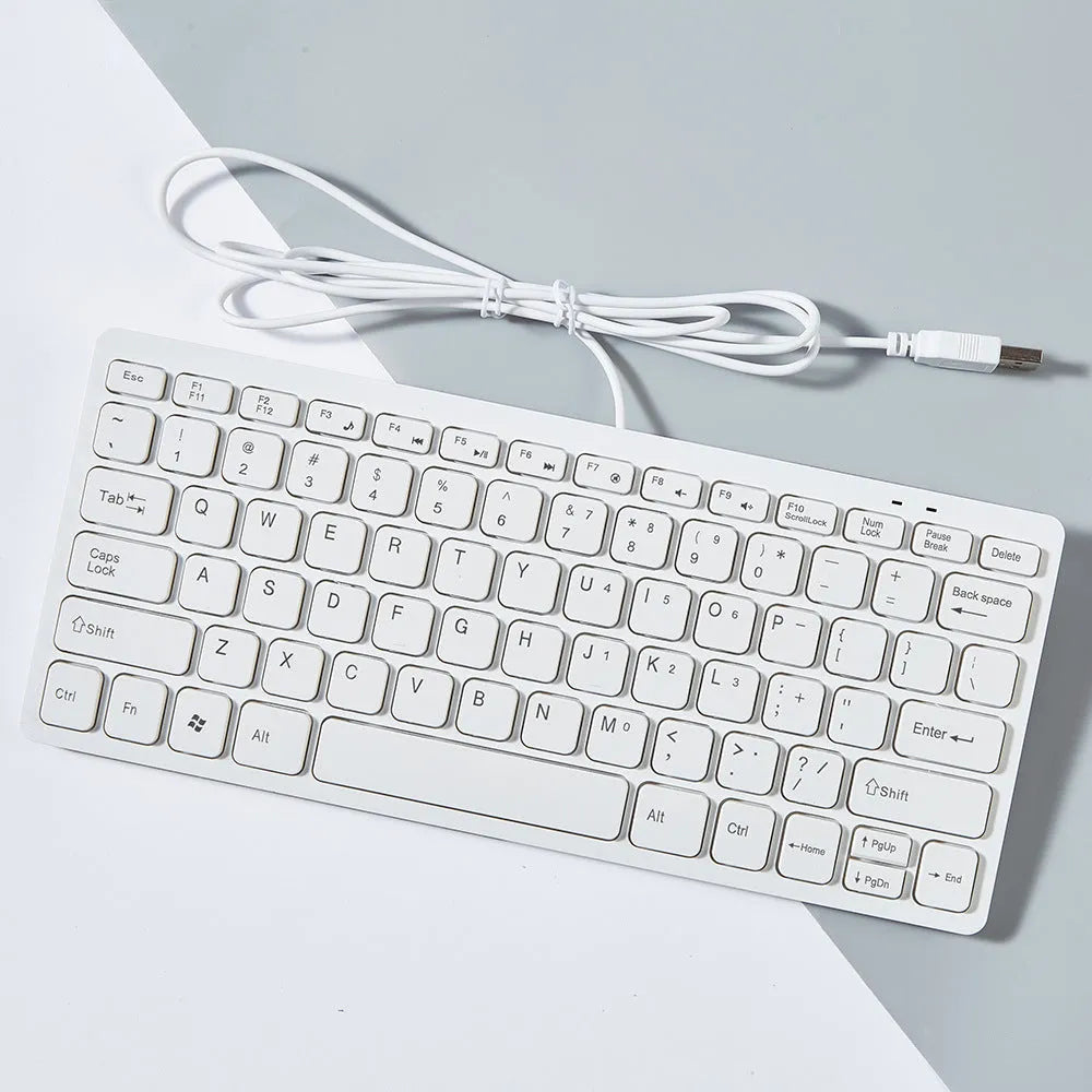 USB wired mini keyboard in choice of four colours with compact 280mm design