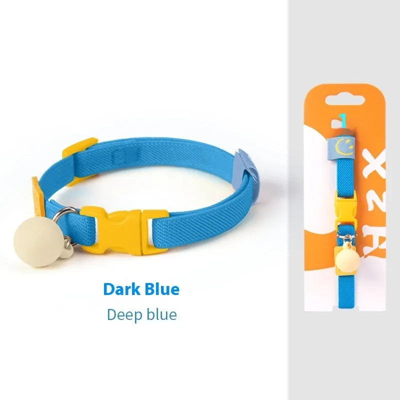 Small dog polyester elastic pet collar in multiple colours with 22-32 cm adjustable length
