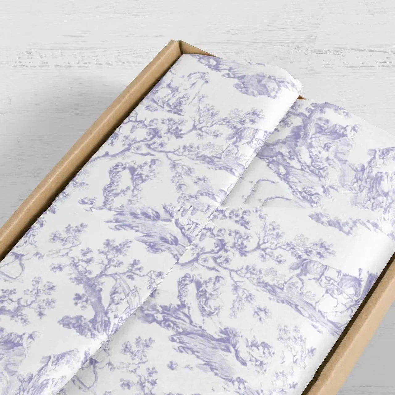 French mg tissue paper with fairy French romance retro design in pink purple and green purple colours