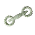 Blue TPR dog chew ring toy for puppy teething measuring 16cm diameter
