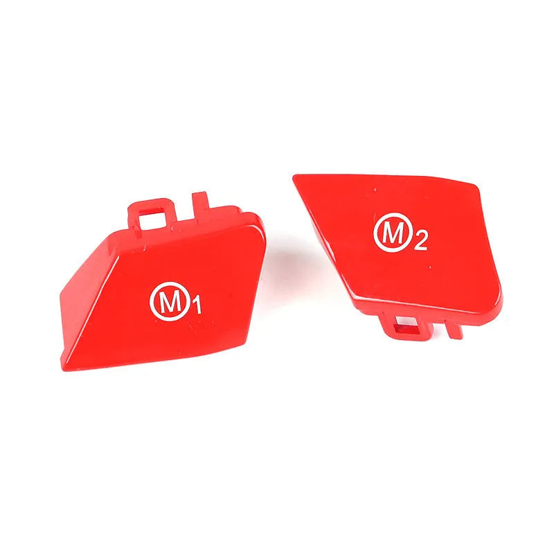BMW steering wheel M1 and M2 mode replacement buttons in red and blue colours