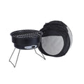 Small outdoor folding round ice stove with barbecue grill and accessories for 1-2 people