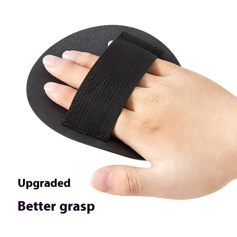 Round cake design bath gadget with finger style grip in rubber material