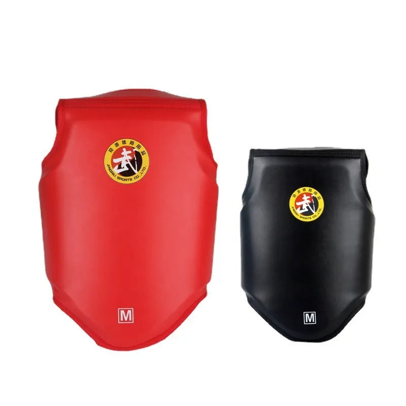 Red one-piece boxing chest protector vest for fighting training