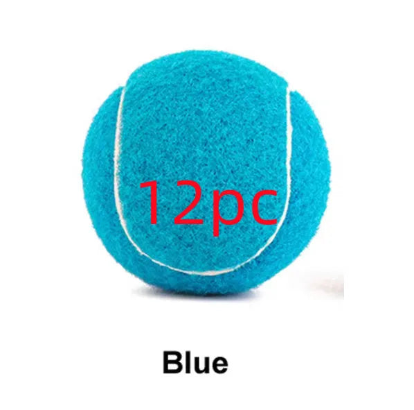 6.3cm rubber dog tennis ball in bright colours for bite-resistant fetch and training