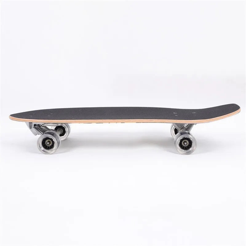 White maple wood street scooter with 31-inch deck for urban riding