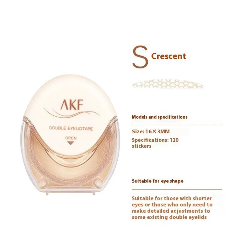 Double eyelid stickers invisible natural lace adhesive strips in Crescent and Olive shapes 120 count