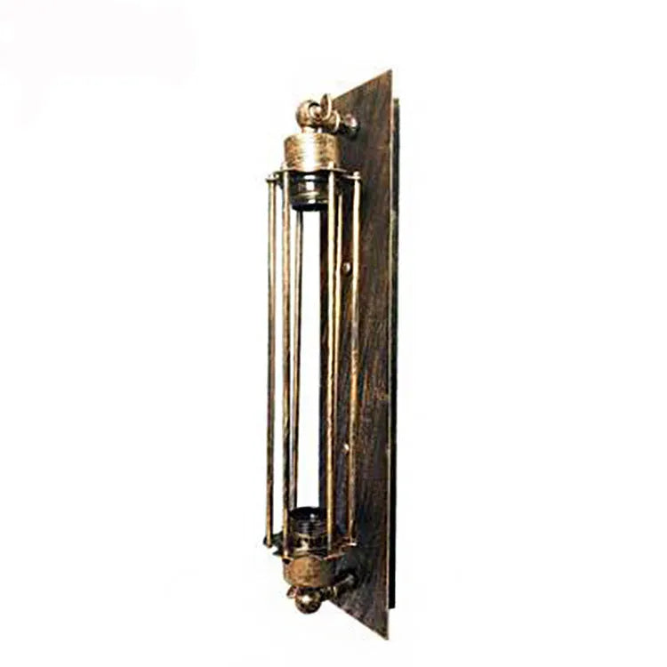 Industrial retro iron wall lamp in black, bronze, rust, or silver colour options