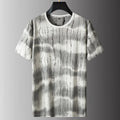Men's plus size gray quick-drying breathable undershirt round neck short sleeve loose fit
