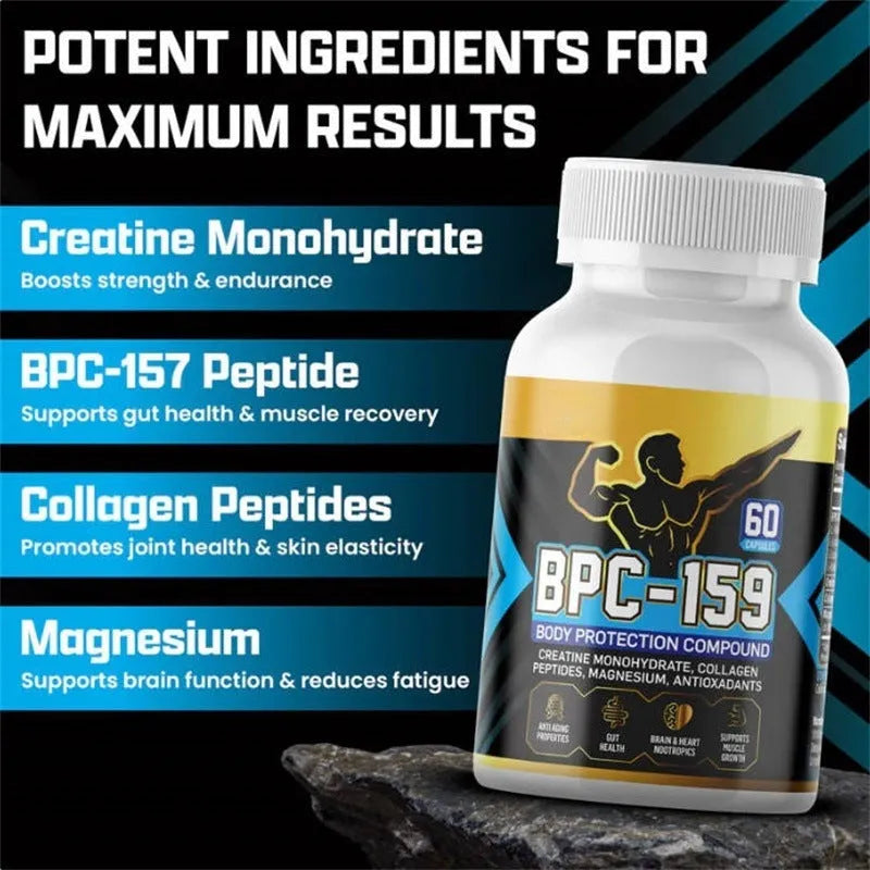 Single bottle of body energy supplement capsules for general wellness support