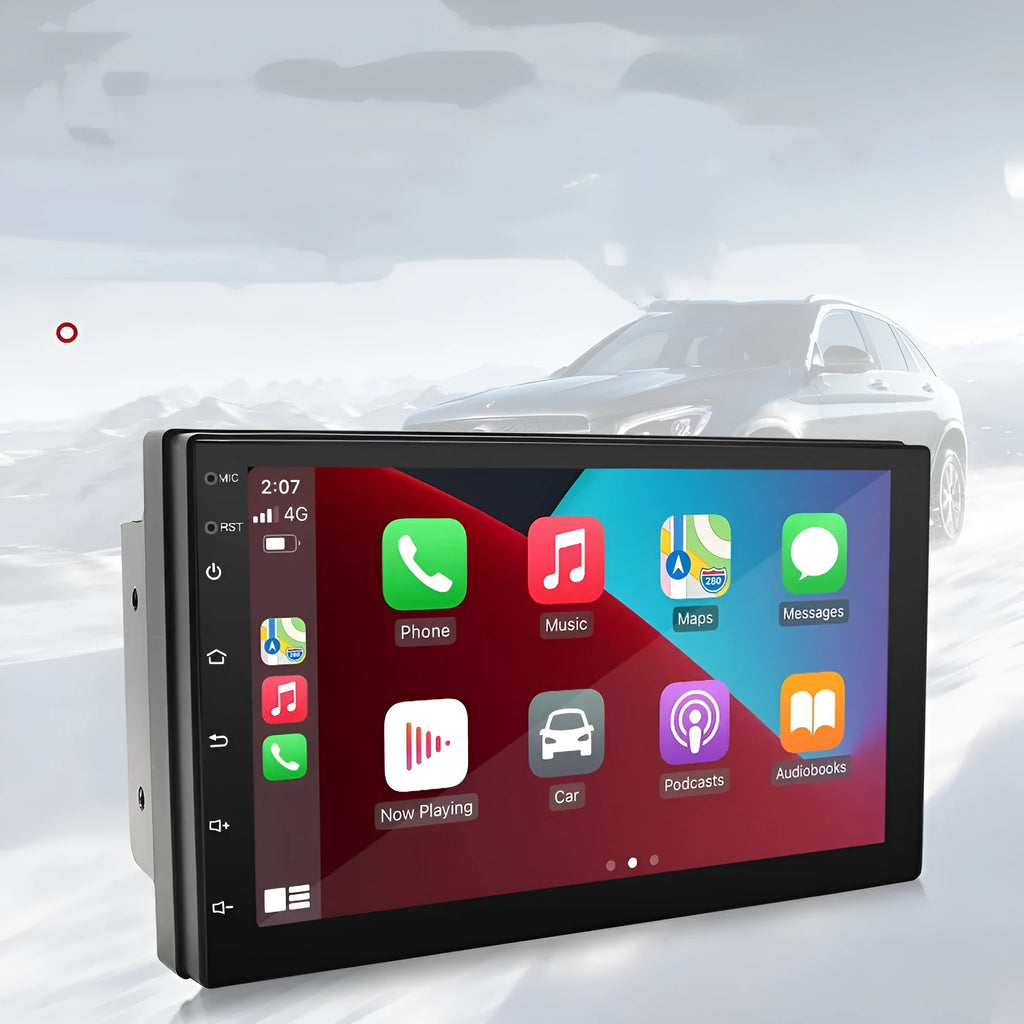 Black universal 7-inch car navigation MP5 player with GPS and radio functions for manual transmission vehicles