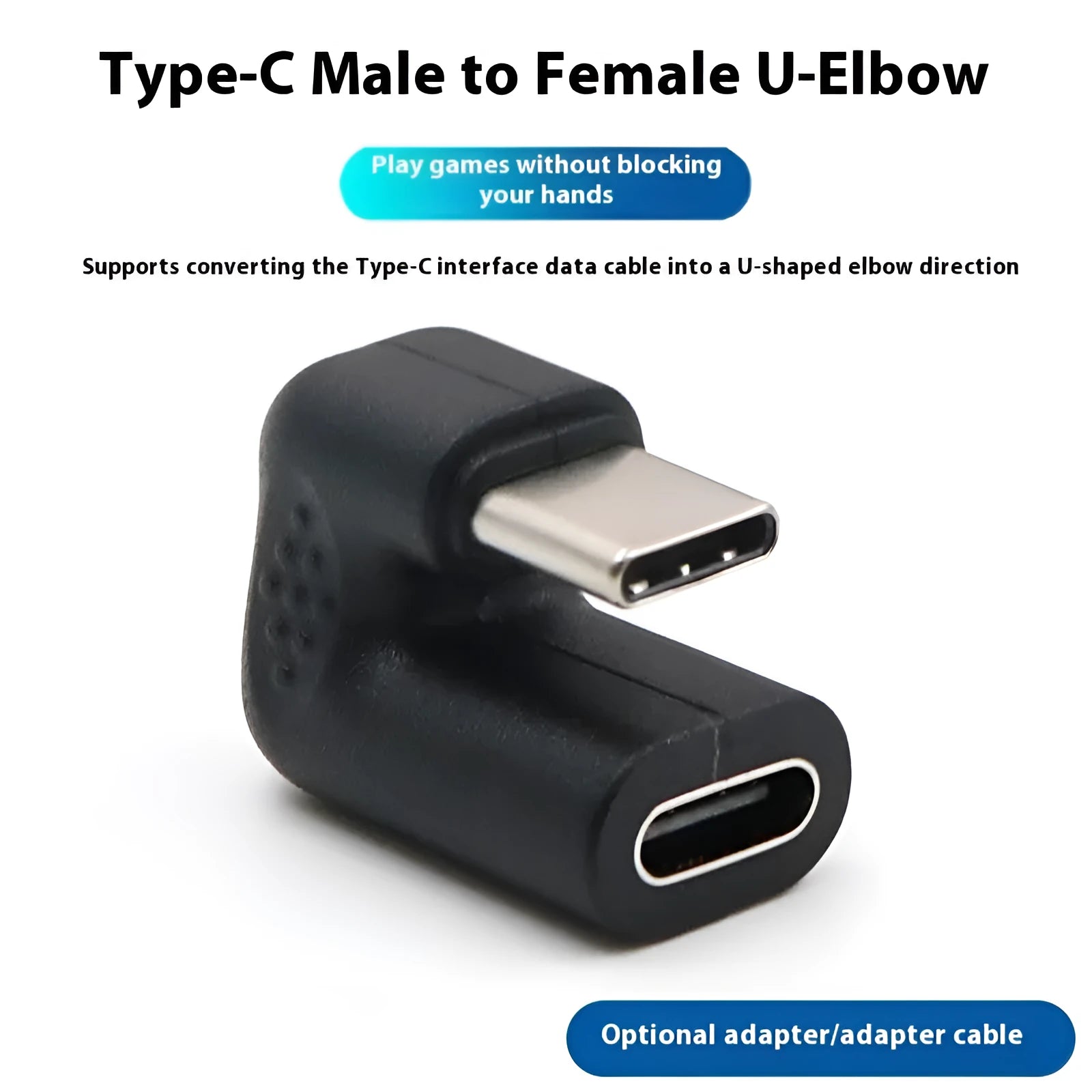Four plastic USB male to female adapter cables with U-bend design for device connections