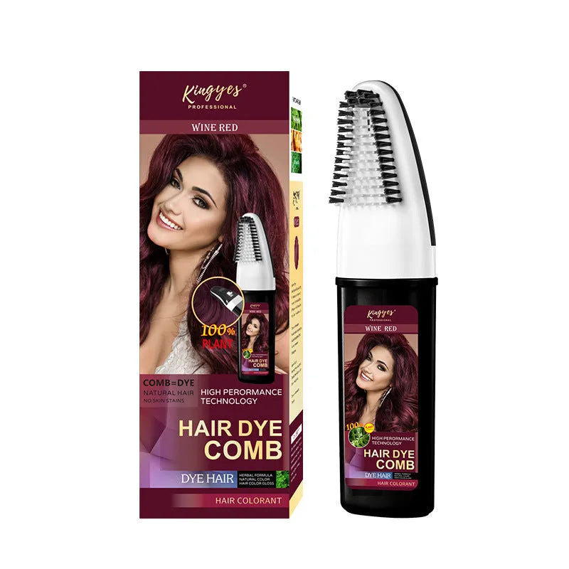 Easy Colour Hair Dye kit with comb applicator and 200ml bottles in Brown, Wine Red and Dark Brown.