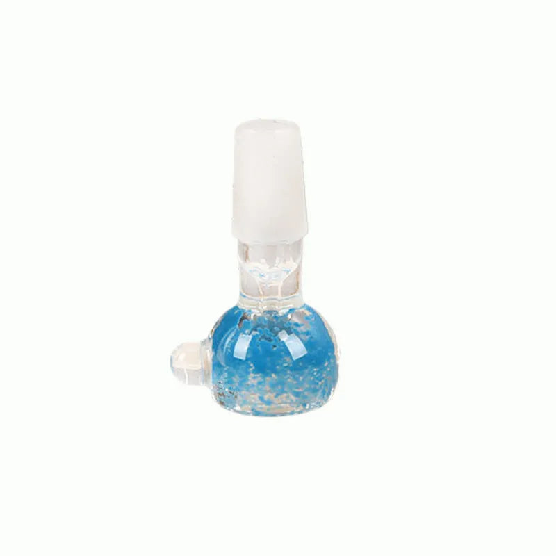 A 7cm long coloured glass trumpet-shaped cigarette holder on a plain background.
