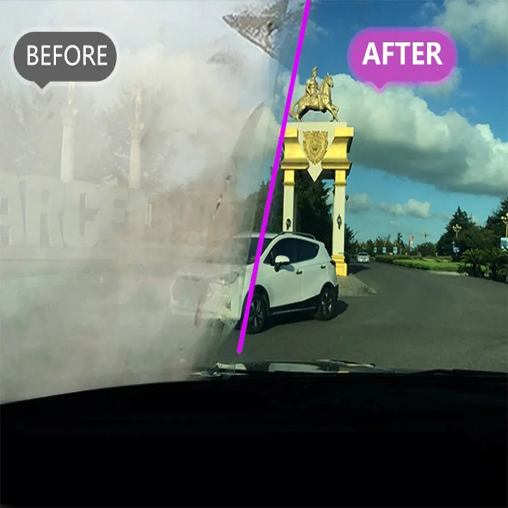 Car glass antifogging spray bottle for windscreen and window condensation prevention