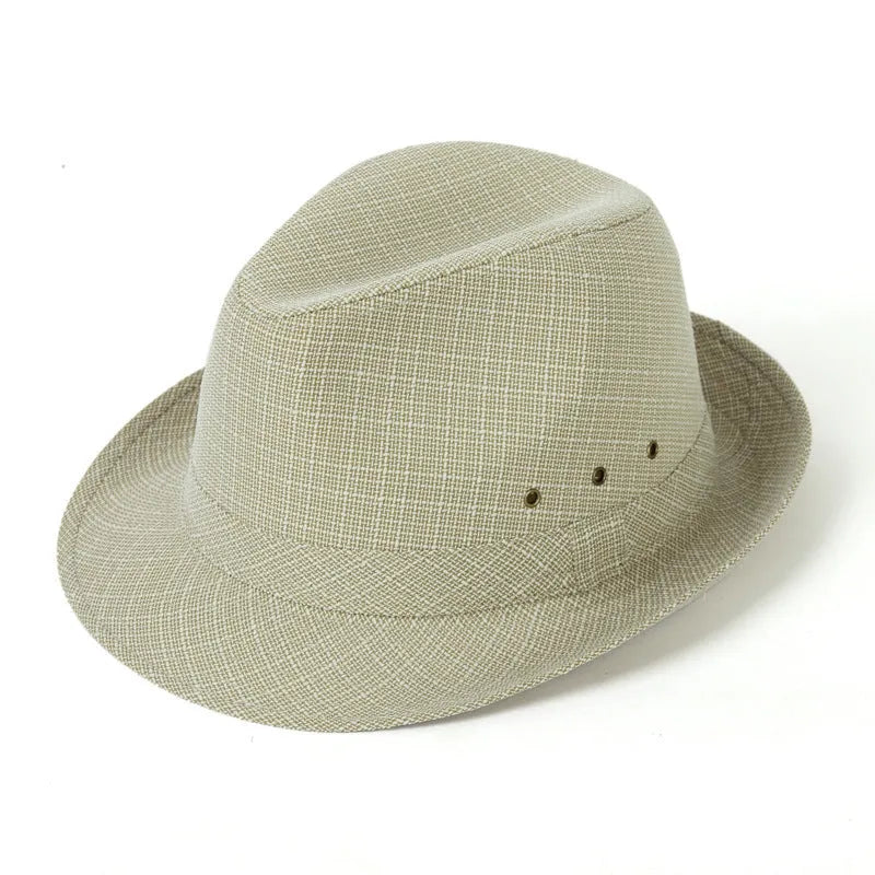 Classic men's fedora hat in thickened suit material, shown in a dark colour on a neutral background.