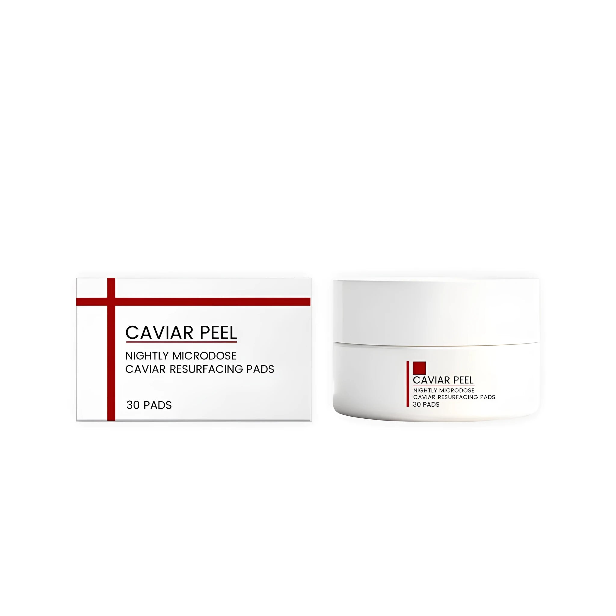 Pack of 30 pre-soaked Caviar Night Micro-rejuvenation Cotton Pads with collagen and hyaluronic acid