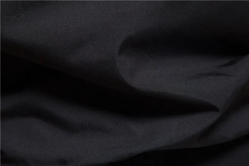 Men's solid colour thin casual jacket in dark blue, black, or army green.