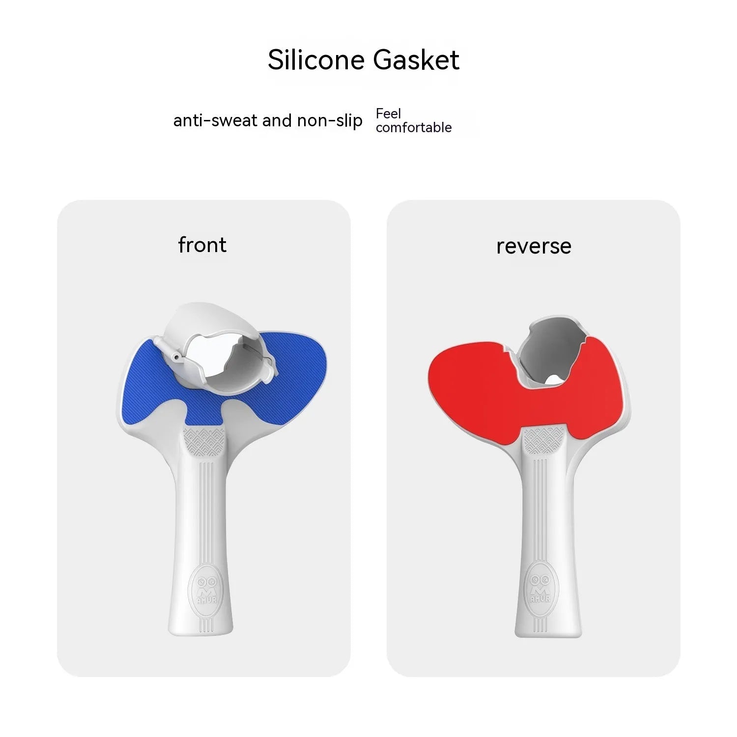 Red and blue Pico 4 VR controller table tennis racket grip accessory
