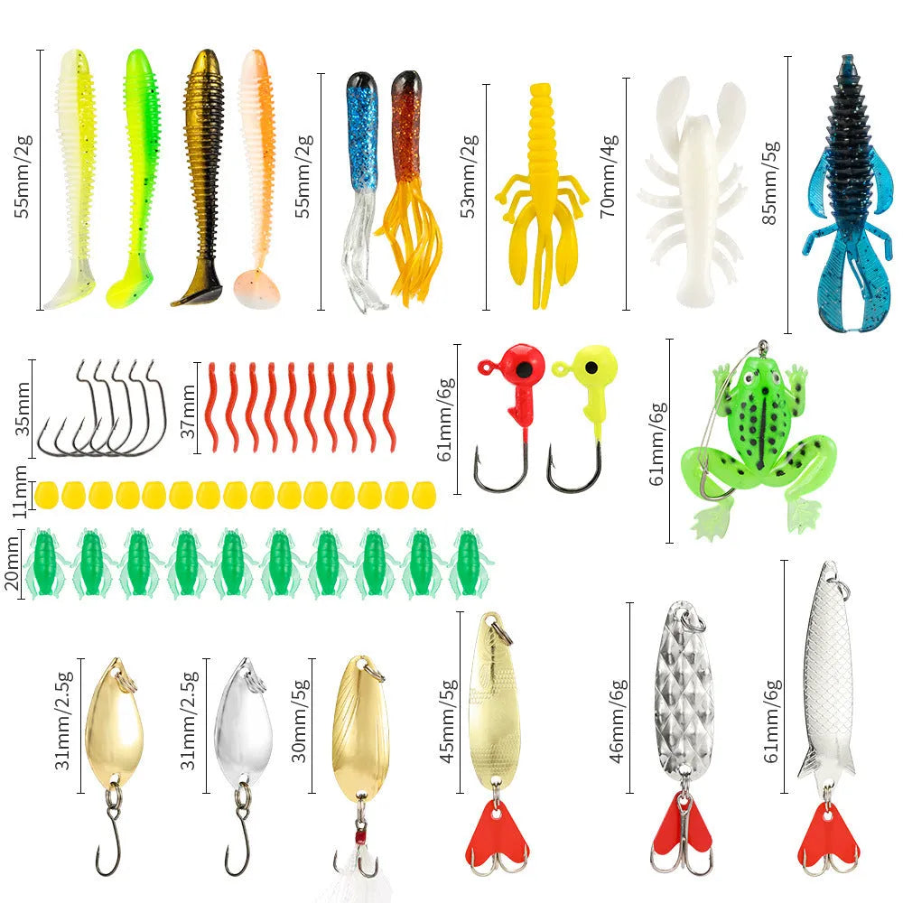 24-piece Christmas mino bog fishing blind box set with metal construction in 01 style colour
