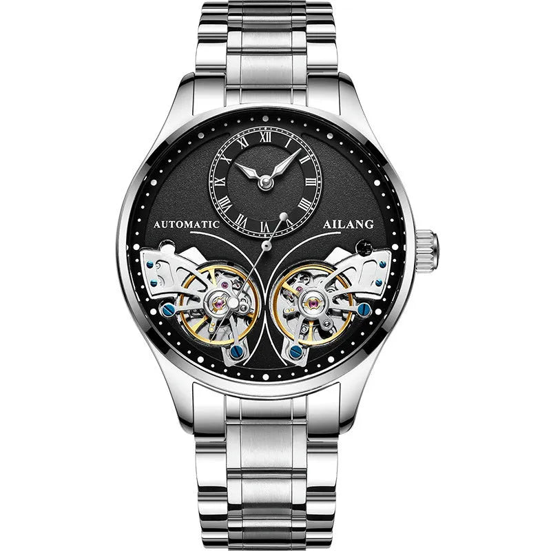 Seiko automatic men's watch with tourbillon and moon phase on titanium case