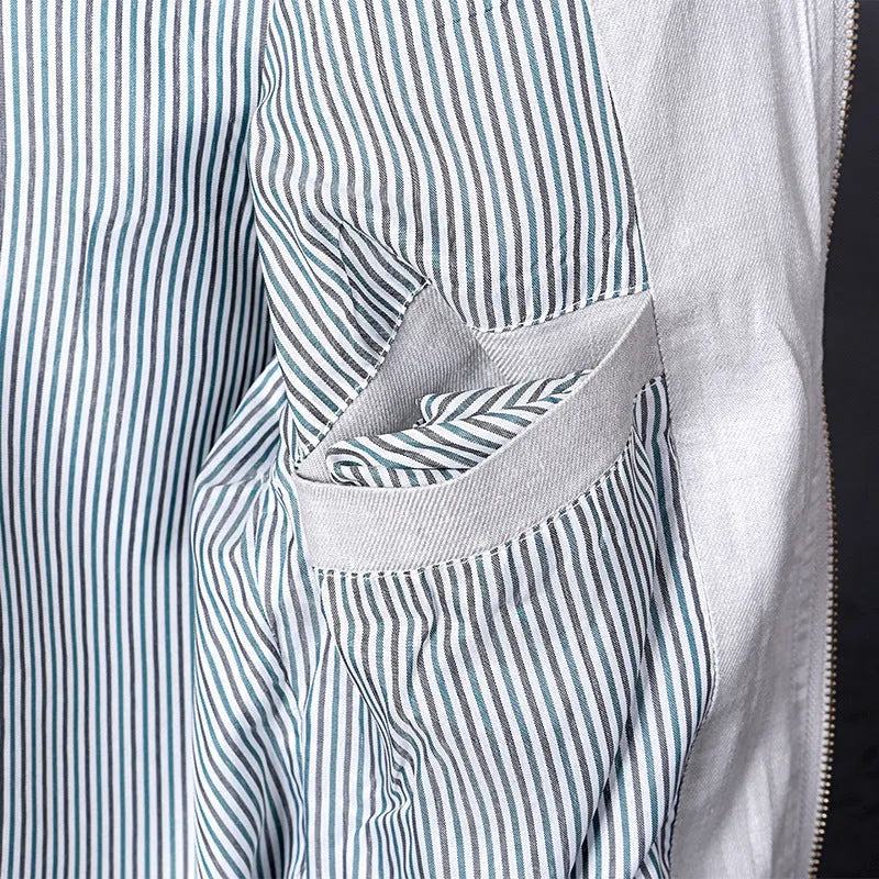 Men's thin plus-size linen jacket in heather grey, grass green, or blue.