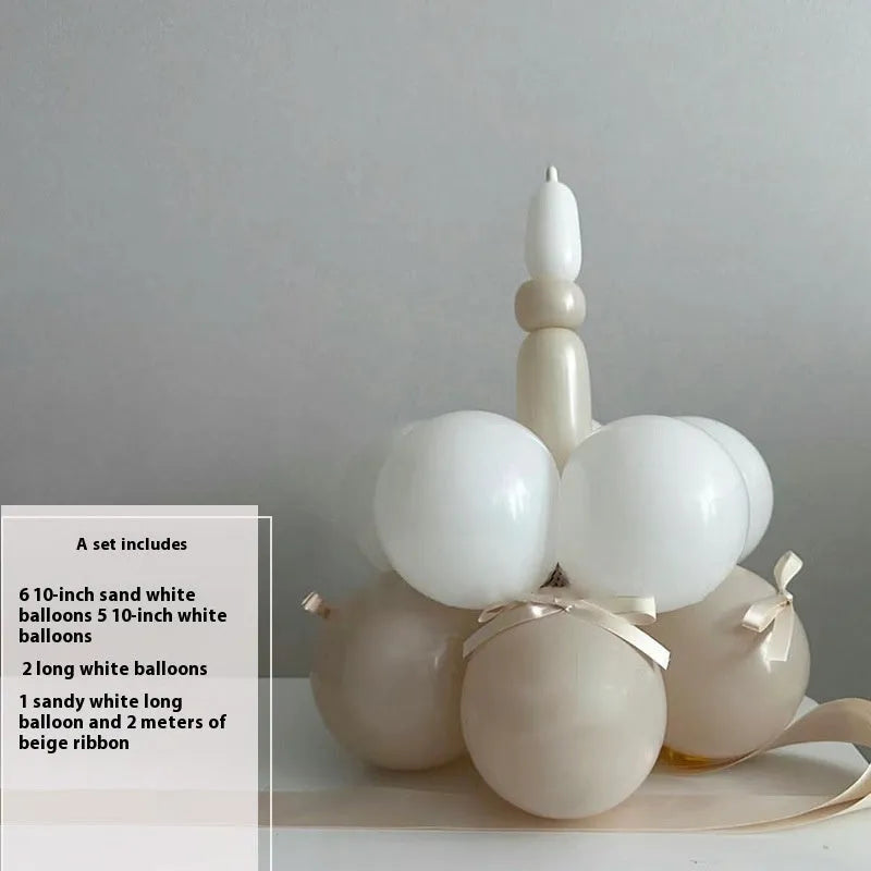 Balloon bouquet DIY kit with round balloon components for party decoration assembly