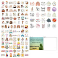 Set of 50 random pattern graffiti stickers for journal and laptop decoration.