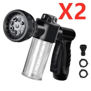 Green high pressure foam spray gun with adjustable nozzle for car washing and garden watering