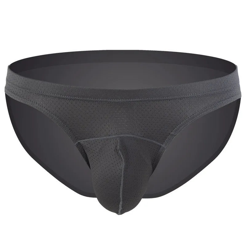 Men's transparent loose fit nylon underwear in colours white blue black grey sky blue