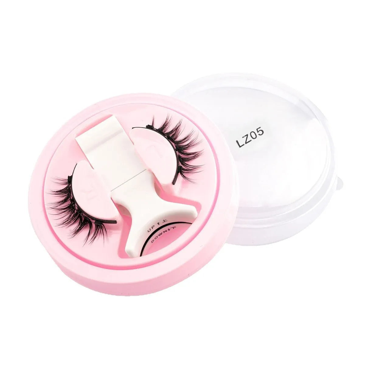Set of five reusable waterproof false eyelashes in natural thick styles LZ03 LZ04 LZ05 LZ08 LZ14