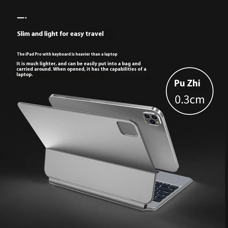 Bluetooth suspension keyboard with magnetic protective sleeve for iPad tablets in five colour options
