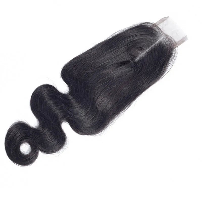 Natural colour straight human hair women's wig shown at various lengths