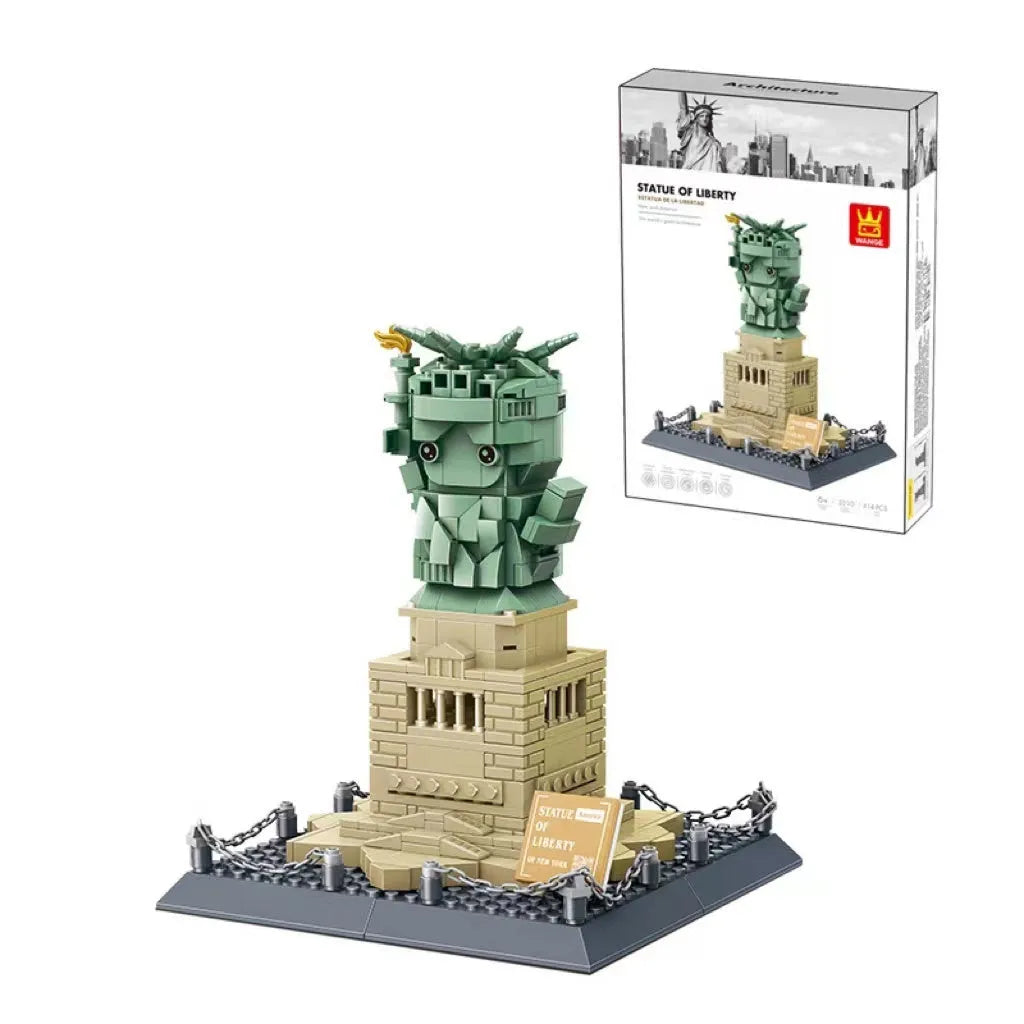 Wange small particle building blocks set with over 800 pieces for world landmark model construction