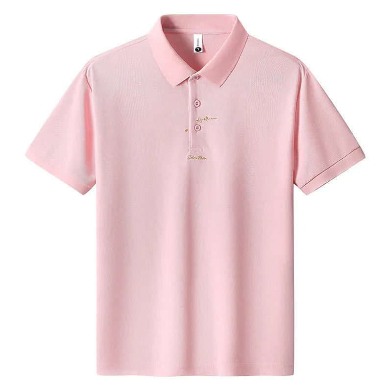 Men's casual loose cotton t-shirt in six colours with short sleeves and letter pattern
